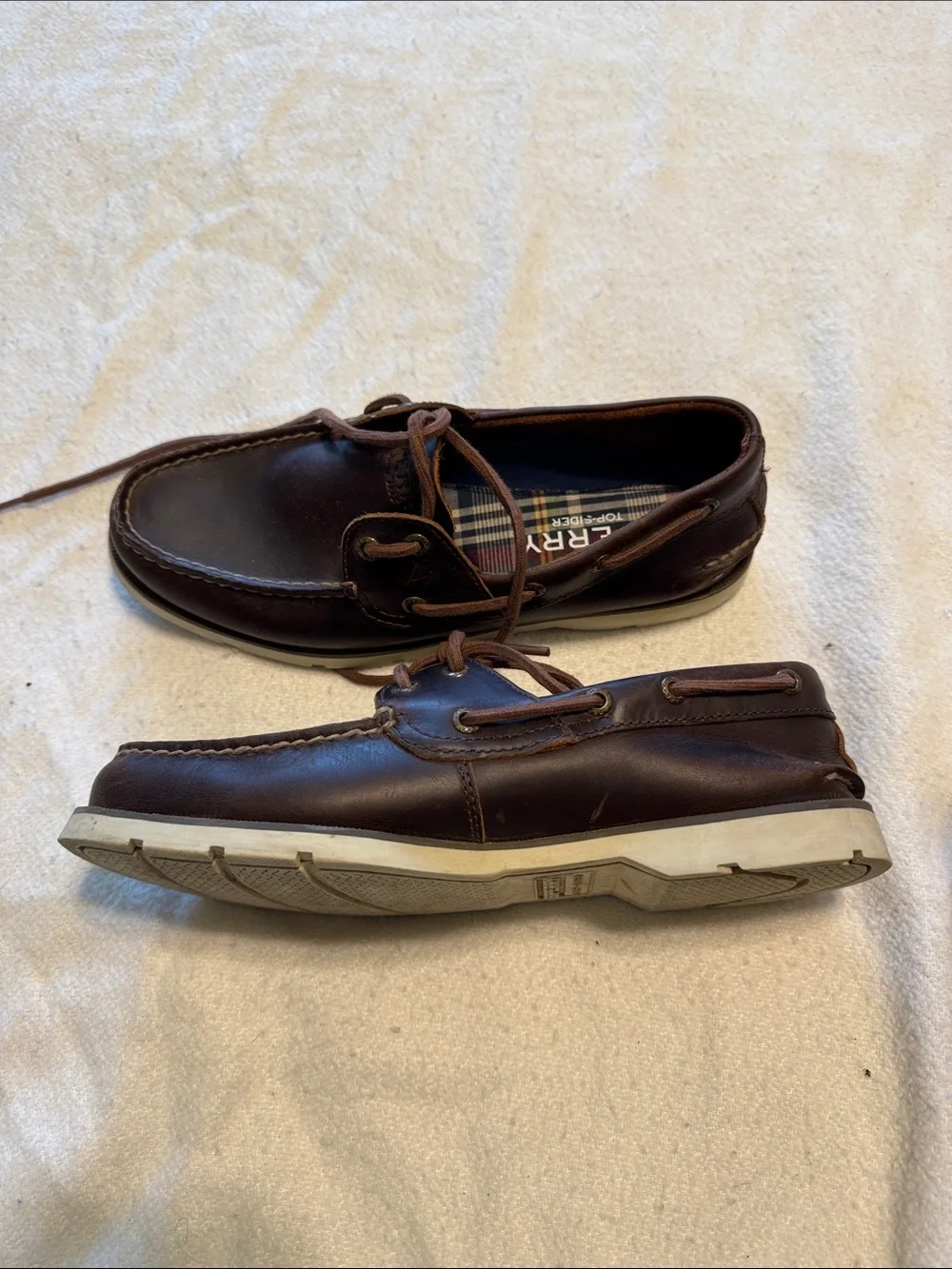 Sperry Brown Leather Classic 2-Eye Boat Shoes for Men